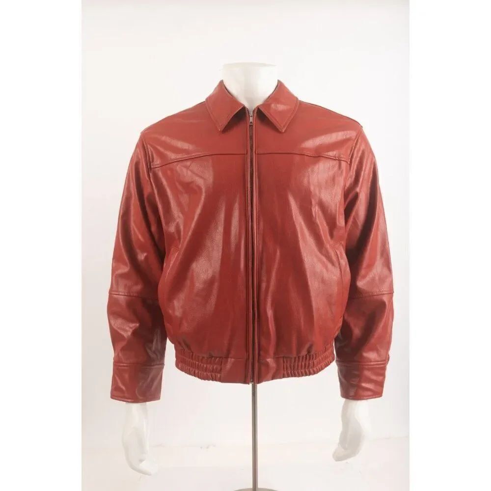 ZARA Womens Red Faux Leather Bomber Jacket Moto Biker XS Red 4341/855 NWT
